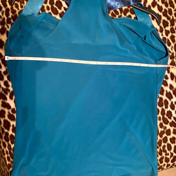 Turquoise With Sequence straps women’s top - Picture 5 of 10